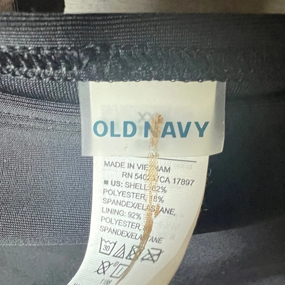 NWT OLD NAVY High Waist French Cut Swim Bottom in Black XXL